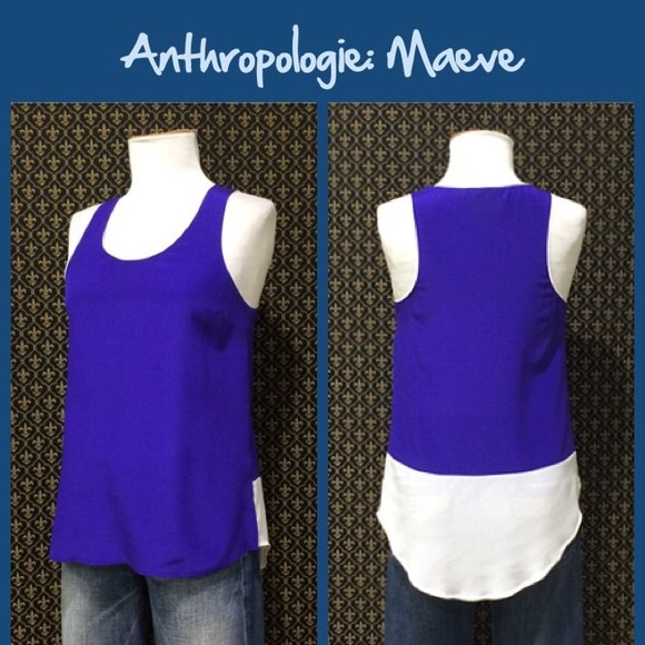 Anthropologie Tops - Anthropologie// Maeve bright violet silk tank